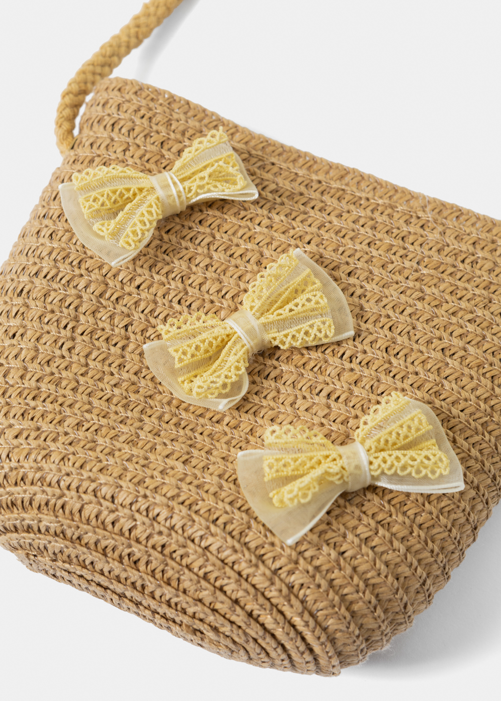 Brown Kids Bag w/ Yellow Bows